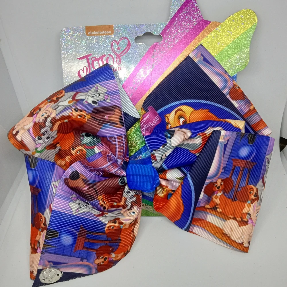 JoJo Siwa Blue and Multicolor Lady And The Tramp Hair Bow